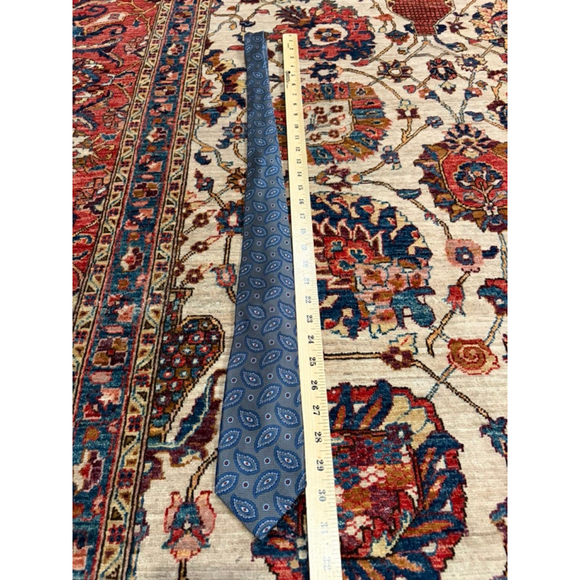 Tom James Executive Collection Blue Paisley Silk Tie Made in USA Classic Luxury - Picture 2 of 6